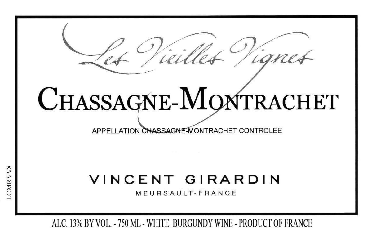 Vincent Girardin Chassagne-Montrachet Les Vieilles Vignes 2010 Front Label