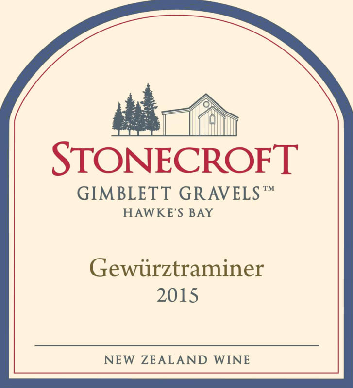 Stonecroft Wines Gewurztraminer 2015 Front Label