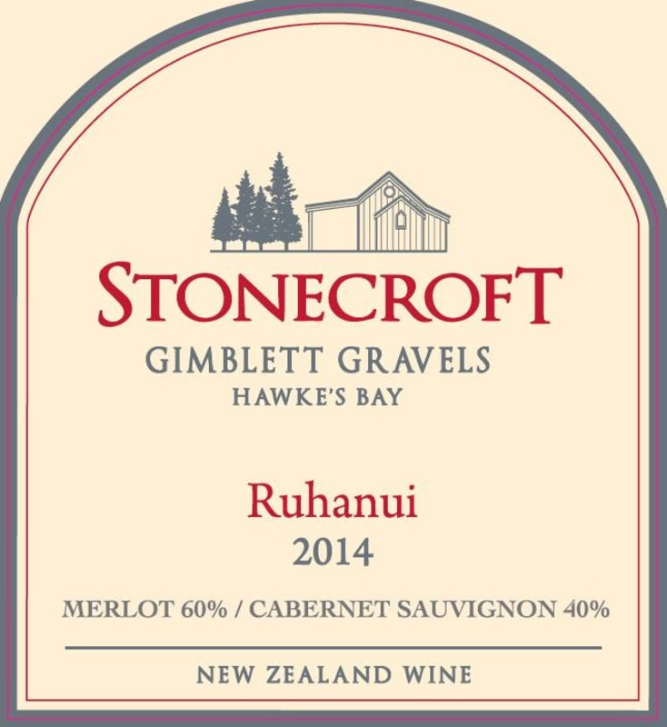 Stonecroft Wines Gimblett Gravels Ruhanui 2014 Front Label