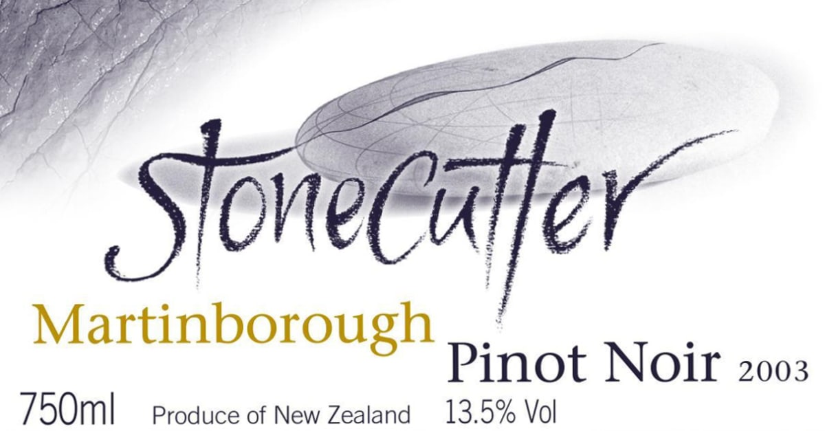 Stonecutter Vineyard Martinborough Pinot Noir 2003 Front Label
