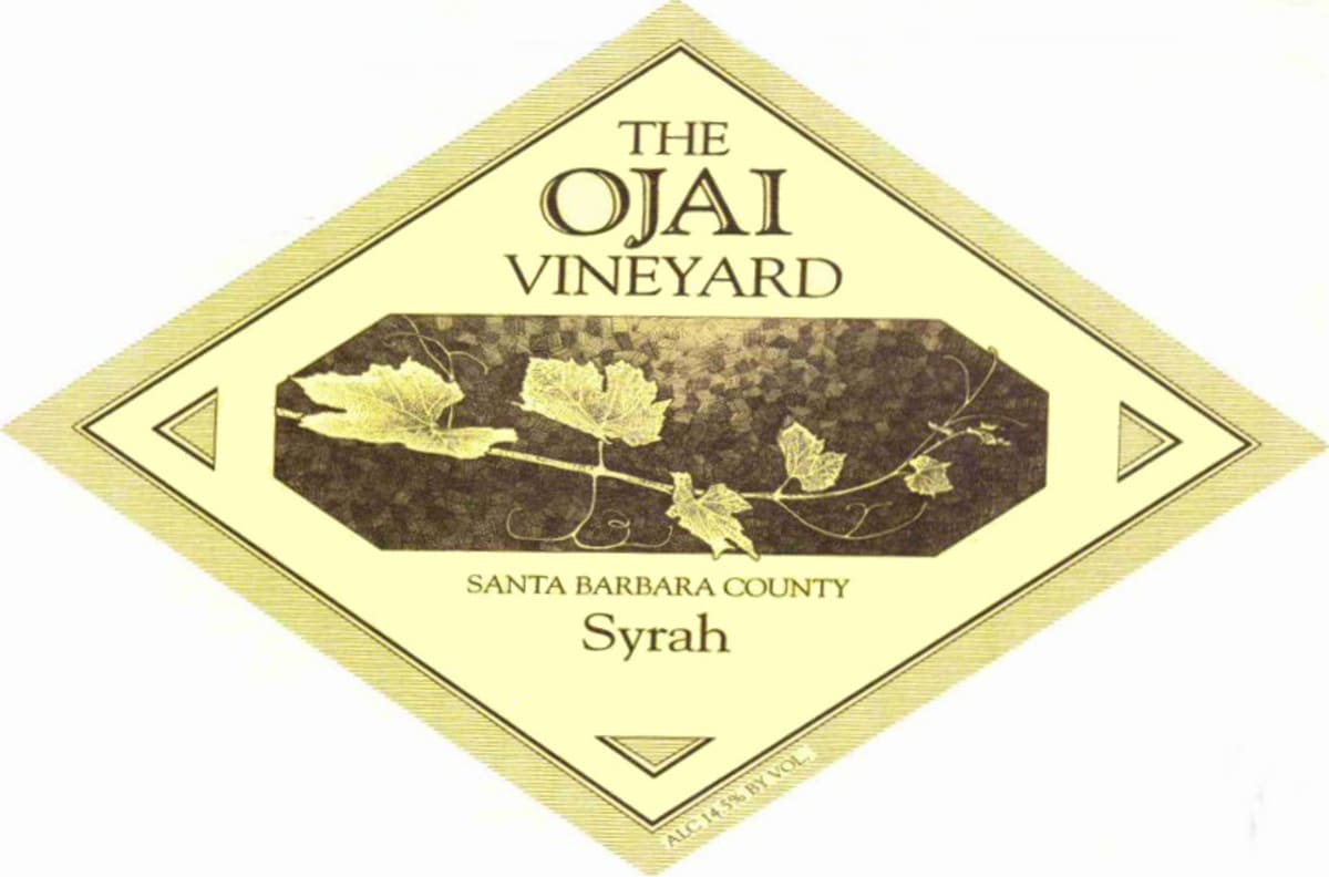 Ojai Santa Barbara Syrah 2012 Front Label