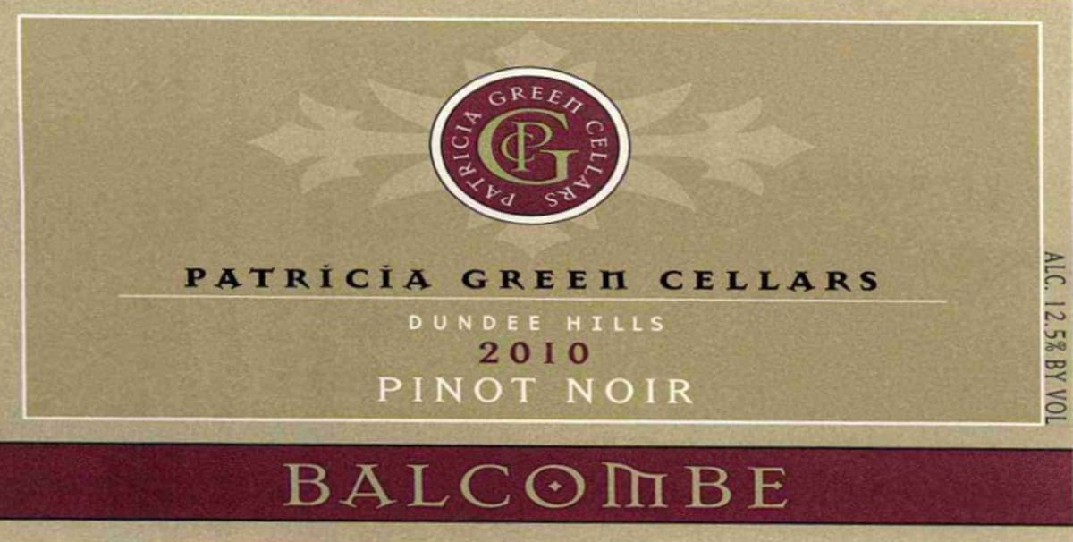 Patricia Green Balcombe Pinot Noir 2010 Front Label