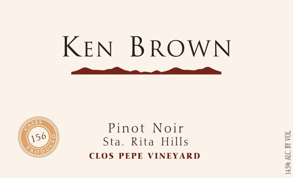 Ken Brown Clos Pepe Vineyard Pinot Noir 2011 Front Label