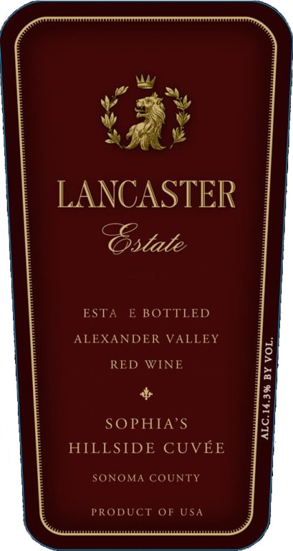 Lancaster Sophia's Hillside Cuvee 2013 Front Label