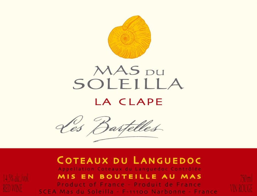Mas du Soleilla Coteaux du Languedoc La Clape Les Bartelles 2011 Front Label