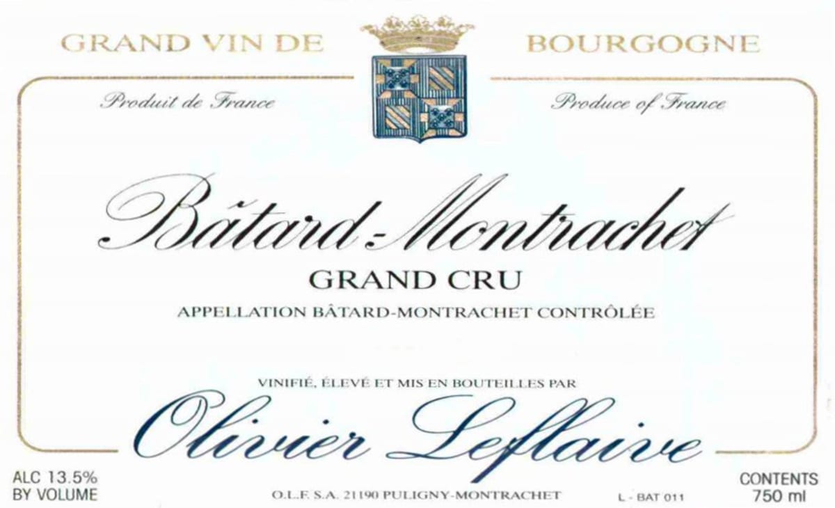 Olivier Leflaive Batard-Montrachet Grand Cru 2004 Front Label