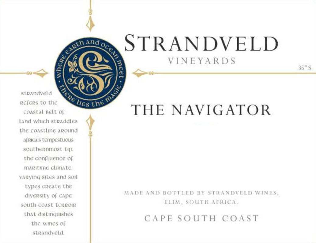 Strandveld The Navigator Red 2013 Front Label