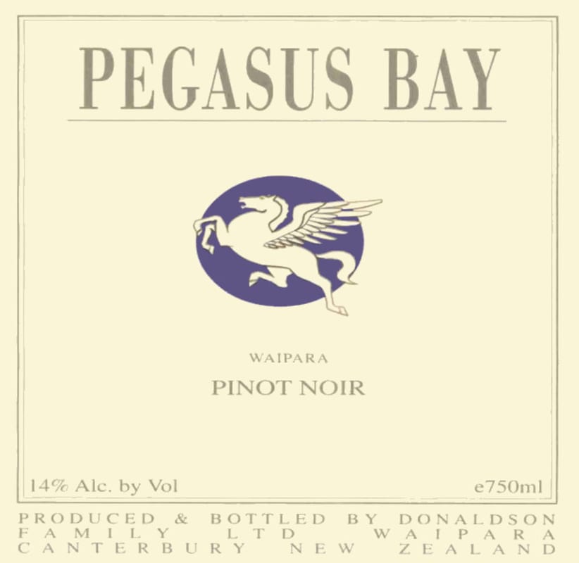 Pegasus Bay Waipara Pinot Noir 2004 Front Label
