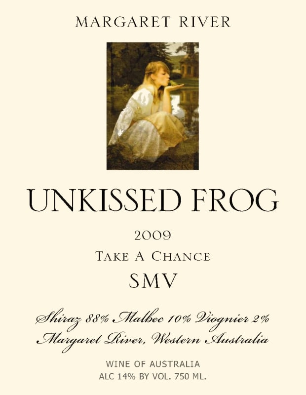 Streicker Wines Unkissed Frog SMV Shiraz Malbec Viognier 2009 Front Label