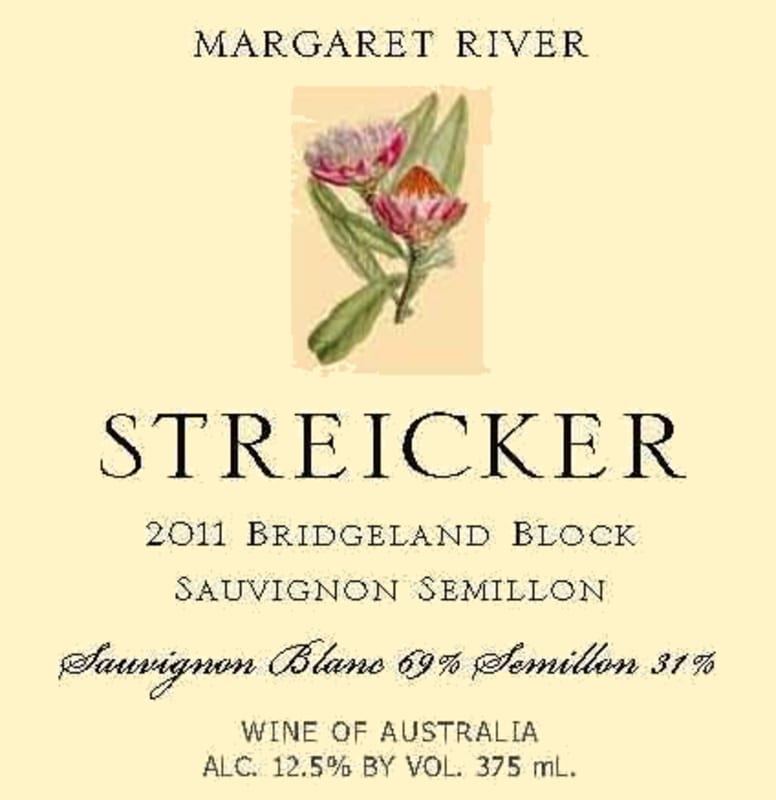 Streicker Wines Bridgeland Block Sauvignon Semillon 2011 Front Label