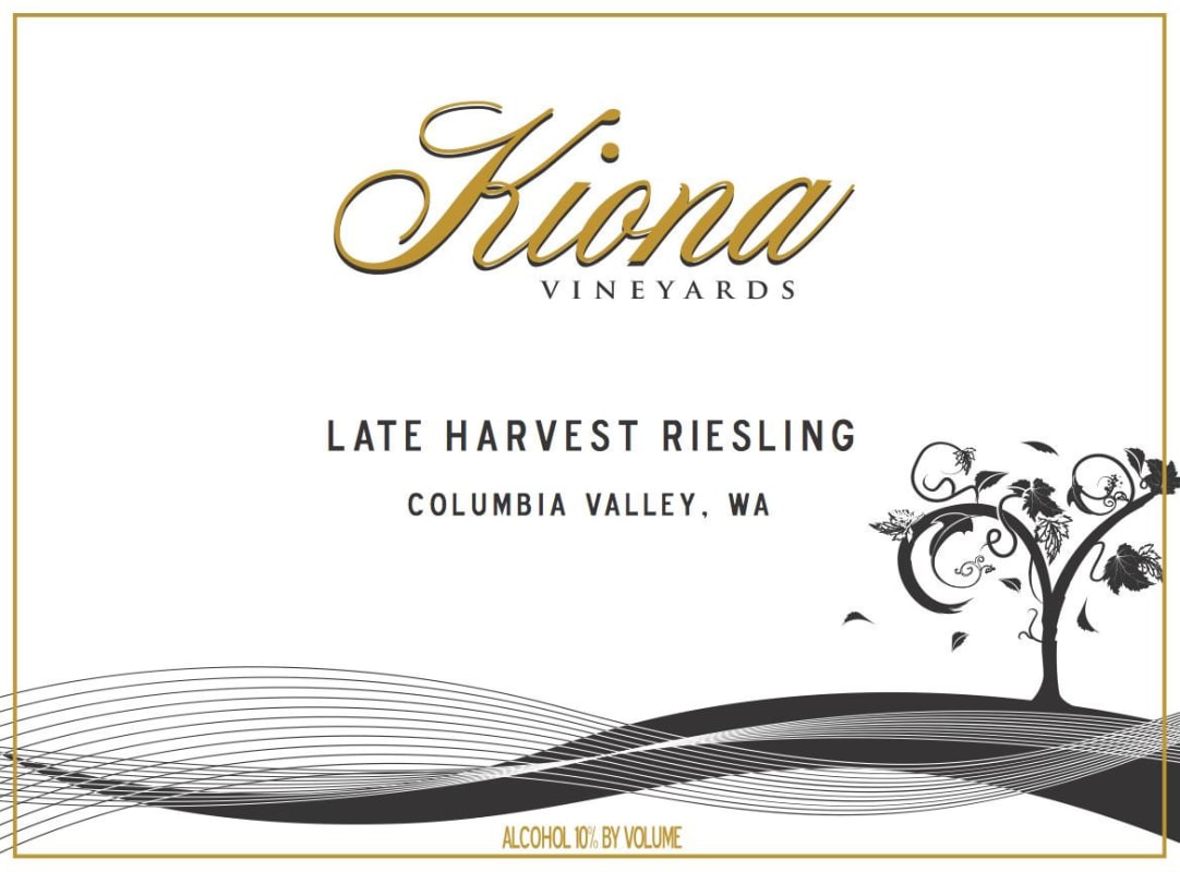 Kiona Late Harvest Riesling 2013 Front Label