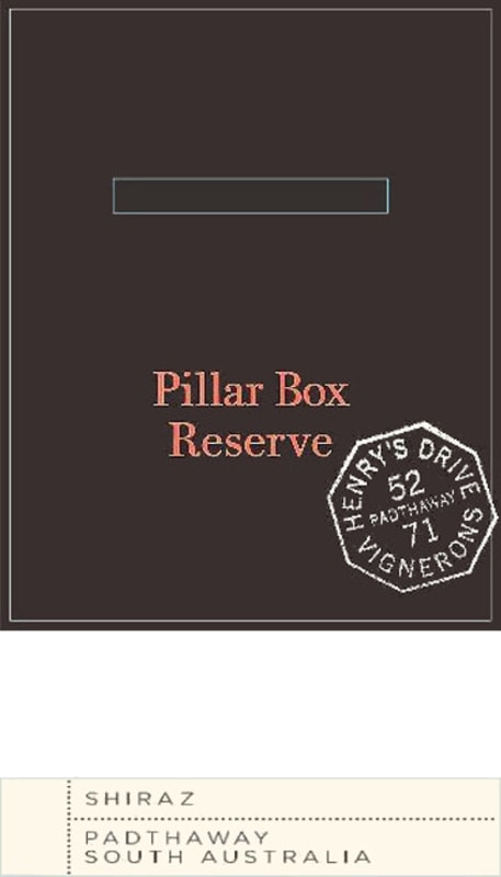 Pillar Box Reserve Shiraz 2013 Front Label