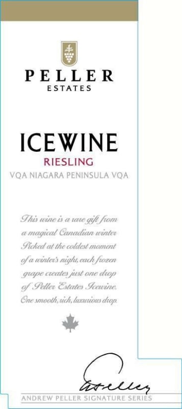 Peller Estates Icewine Riesling 2012 Front Label