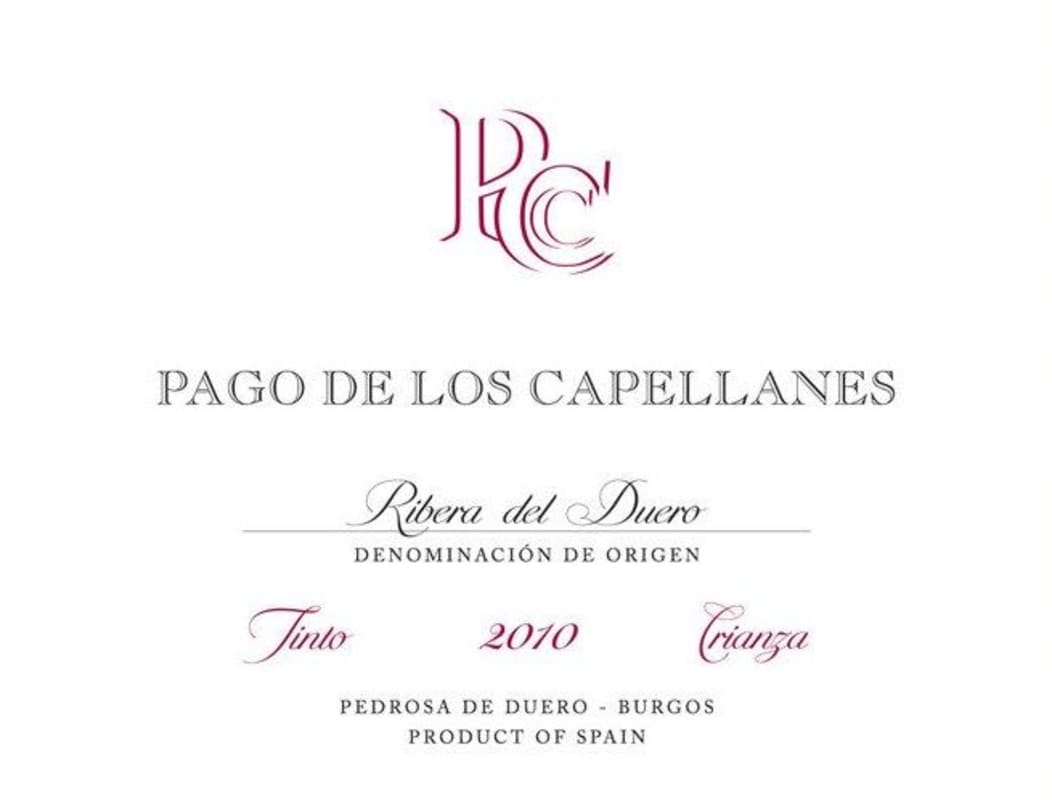 Pago de Los Capellanes Crianza 2010 Front Label
