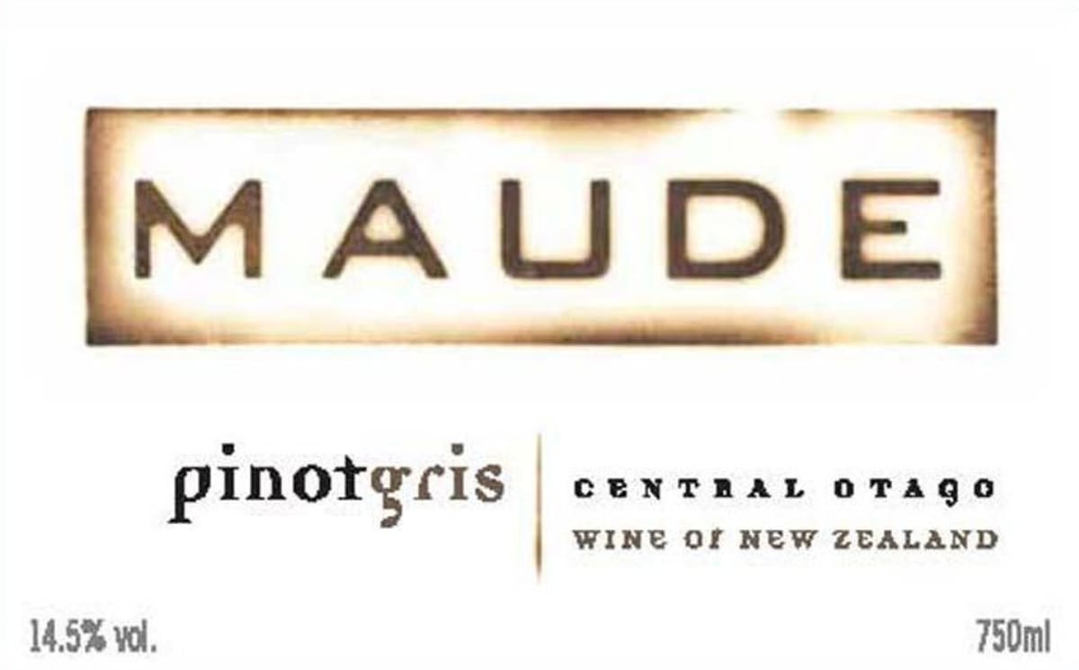 Maude Pinot Gris 2012 Front Label