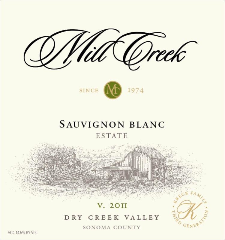 Mill Creek Sauvignon Blanc 2011 Front Label