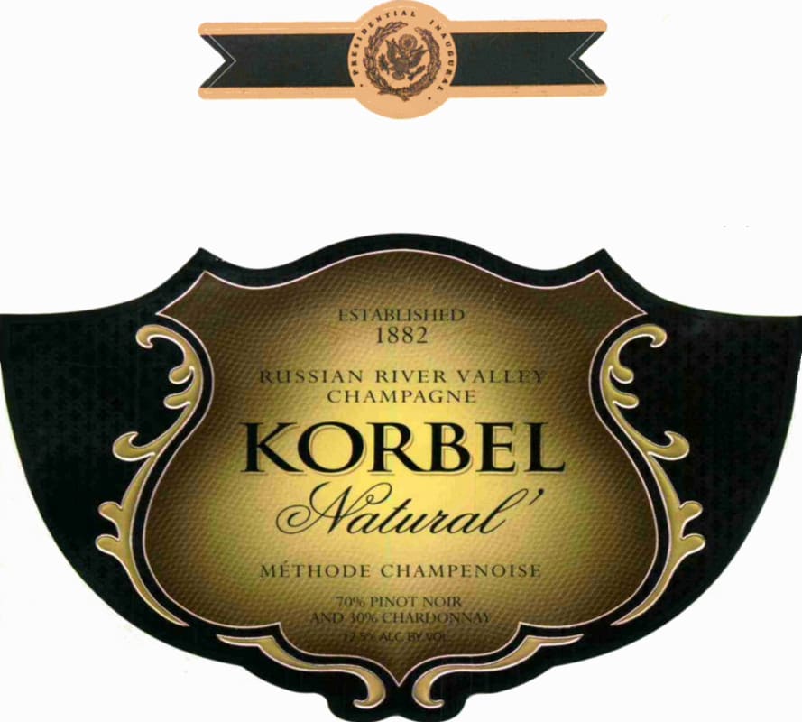 Korbel Natural Methode Champenoise 2015 Front Label
