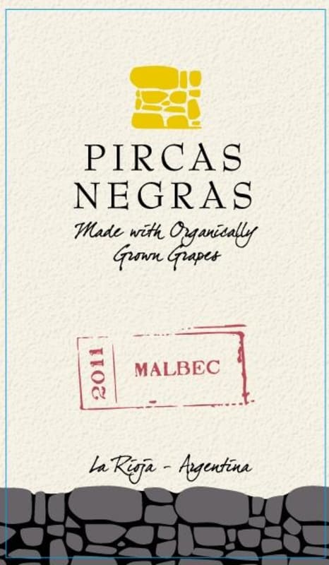 Pircas Negras Malbec 2011 Front Label