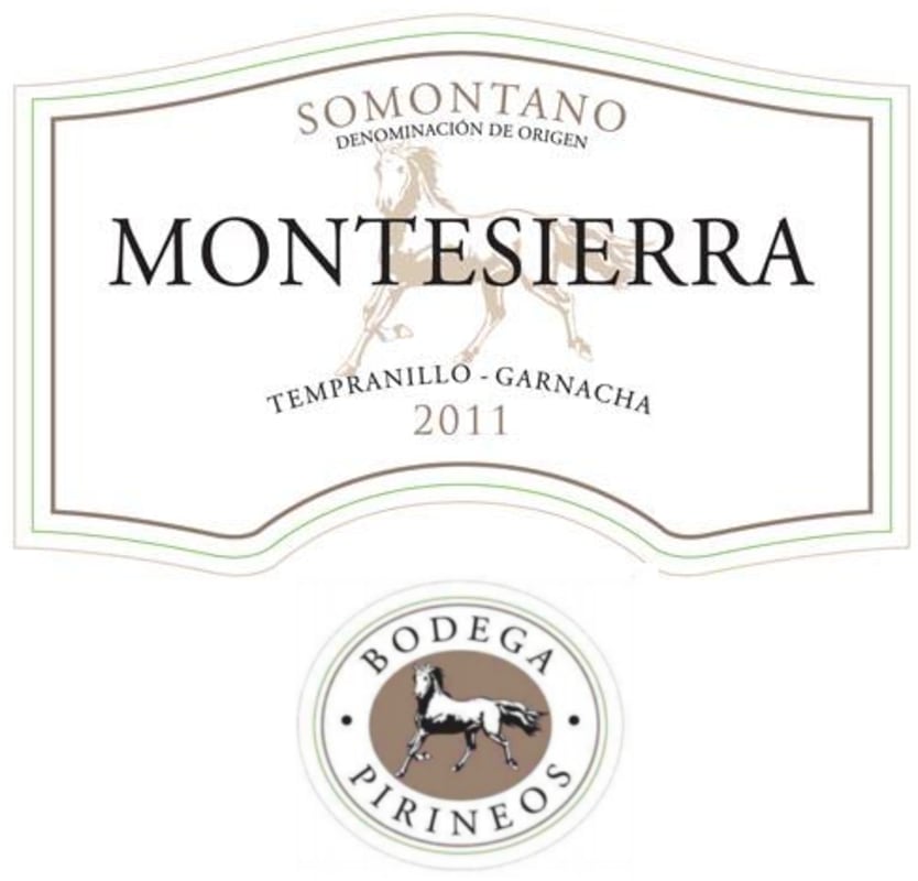 Pirineos Montesierra Tinto 2011 Front Label