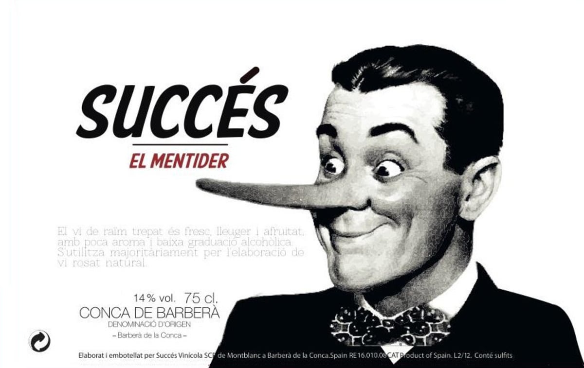 Succes Vinicola El Mentider 2013 Front Label