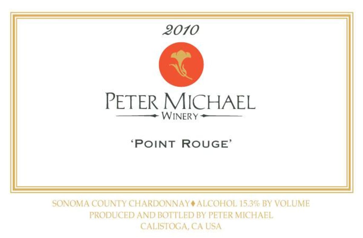 Peter Michael Point Rouge Chardonnay 2010 Front Label