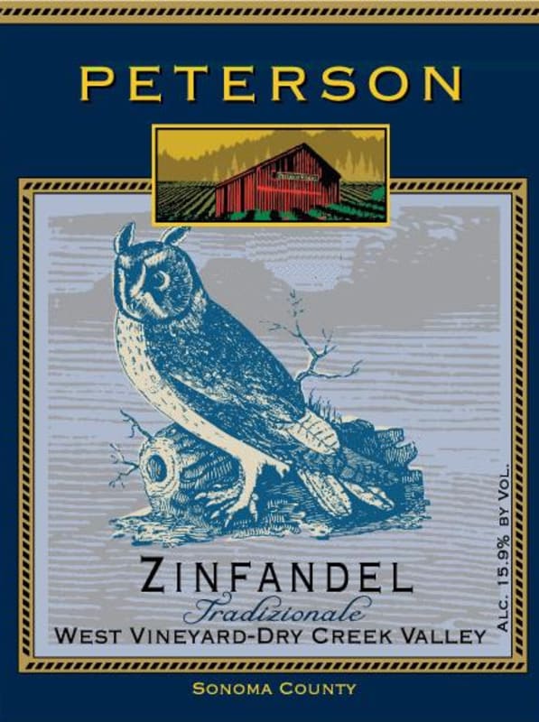 Peterson Tradizionale Zinfandel 2012 Front Label
