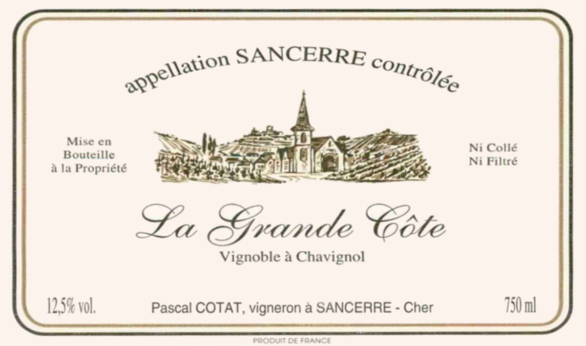 Pascal Cotat Sancerre La Grande Cote 2004 Front Label