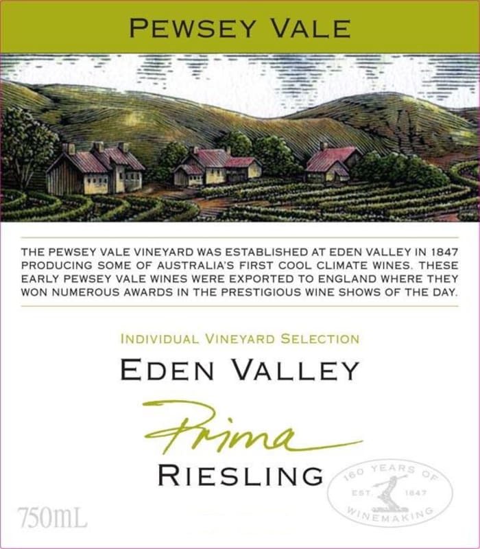 Pewsey Vale Prima Riesling 2013 Front Label