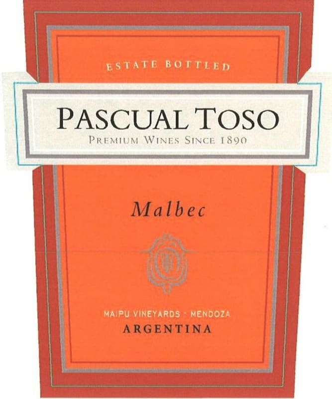 Pascual Toso Estate Malbec 2009 Front Label