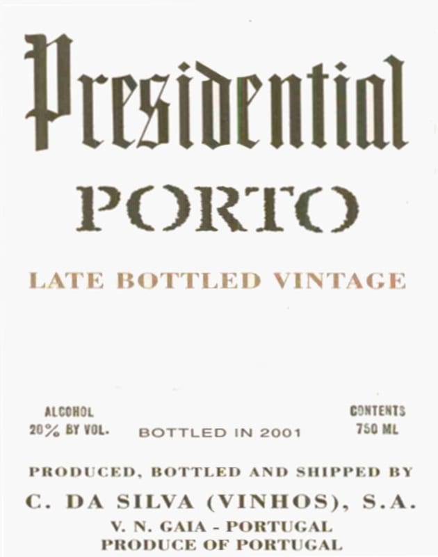 Presidential Late Bottled Vintage Port 1997 Front Label
