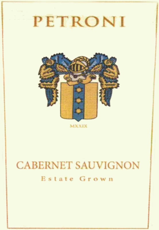 Petroni Vineyards Cabernet Sauvignon 2010 Front Label