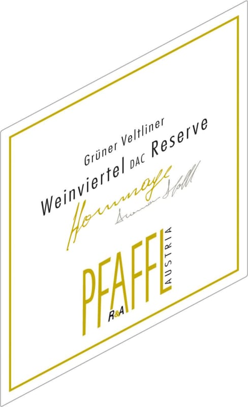 Pfaffl Weinviertel Hommage Reserve Gruner Veltliner 2015 Front Label