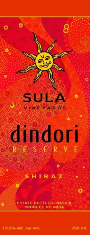Sula Vineyards Dindori Reserve Shiraz 2013 Front Label