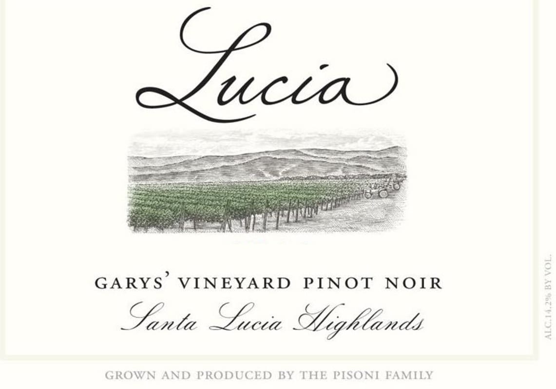 Lucia Vineyards Garys' Vineyard Pinot Noir 2012 Front Label