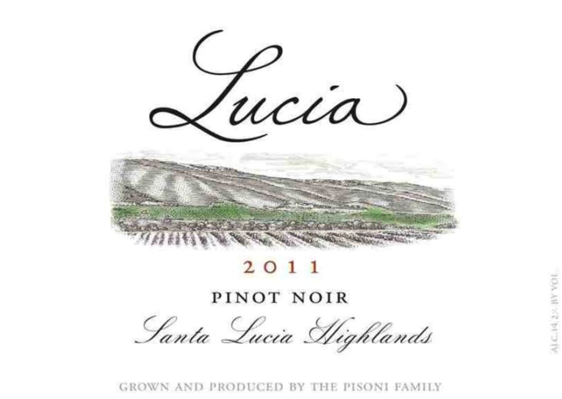 Lucia Vineyards Santa Lucia Highlands Pinot Noir 2011 Front Label
