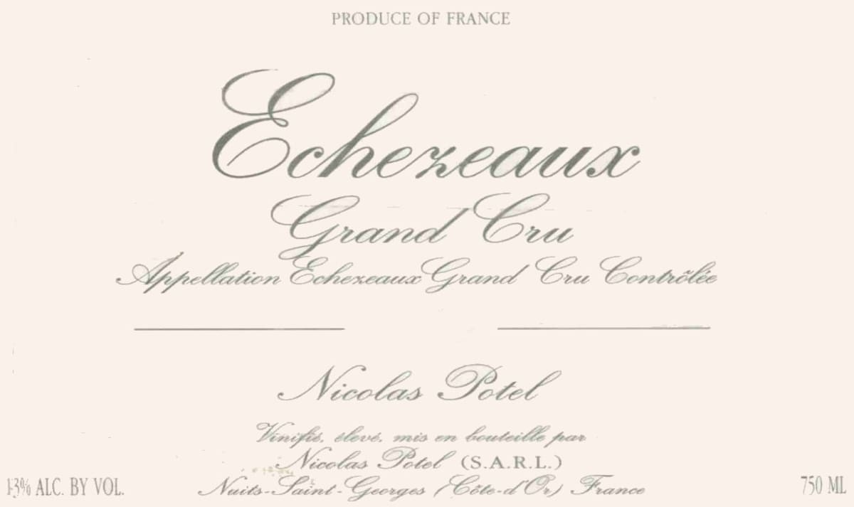 Nicolas Potel Echezeaux Grand Cru 2000 Front Label