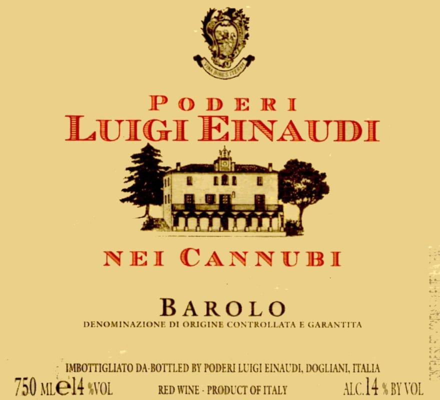 Luigi Einaudi Barolo Nei Cannubi 2011 Front Label
