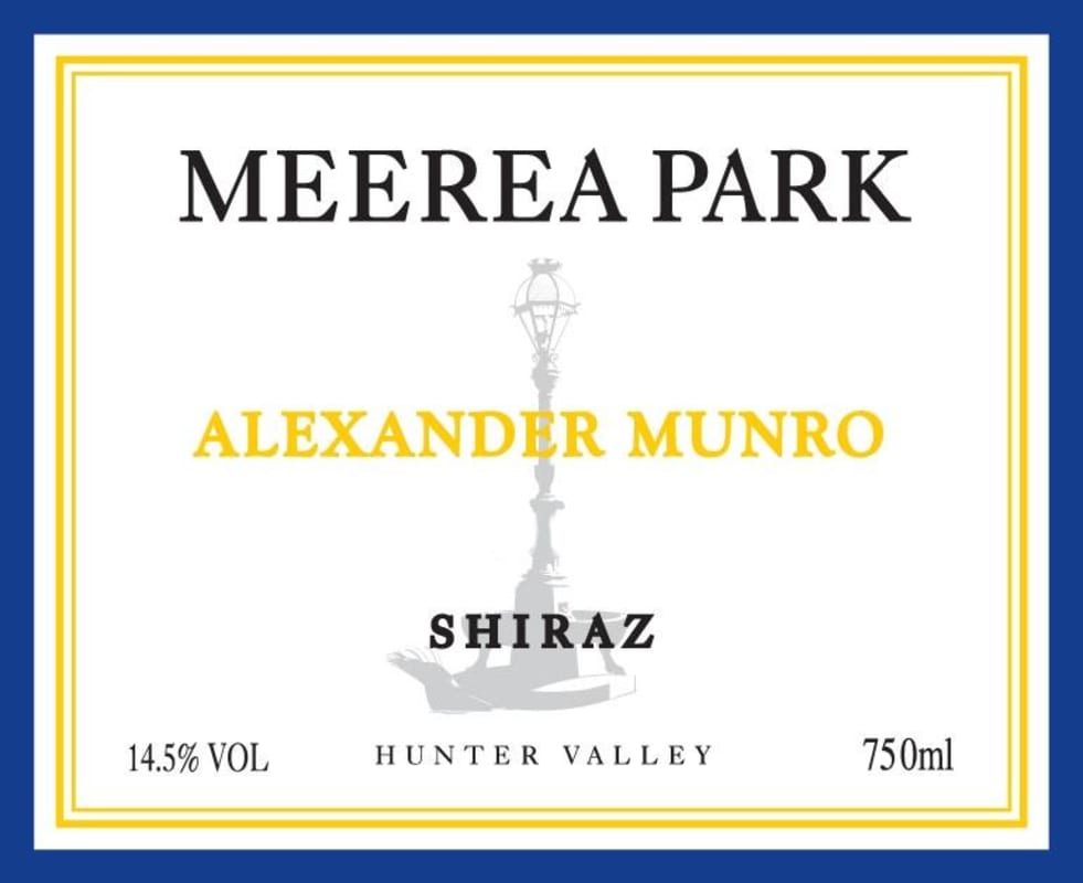 Meerea Park Alexander Munro Shiraz 2006 Front Label