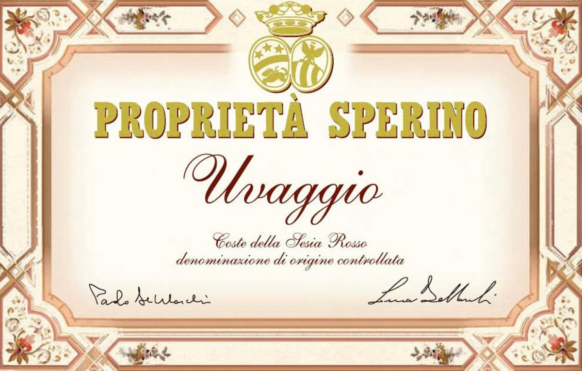 Proprieta Sperino Costa della Sesia Uvaggio 2010 Front Label
