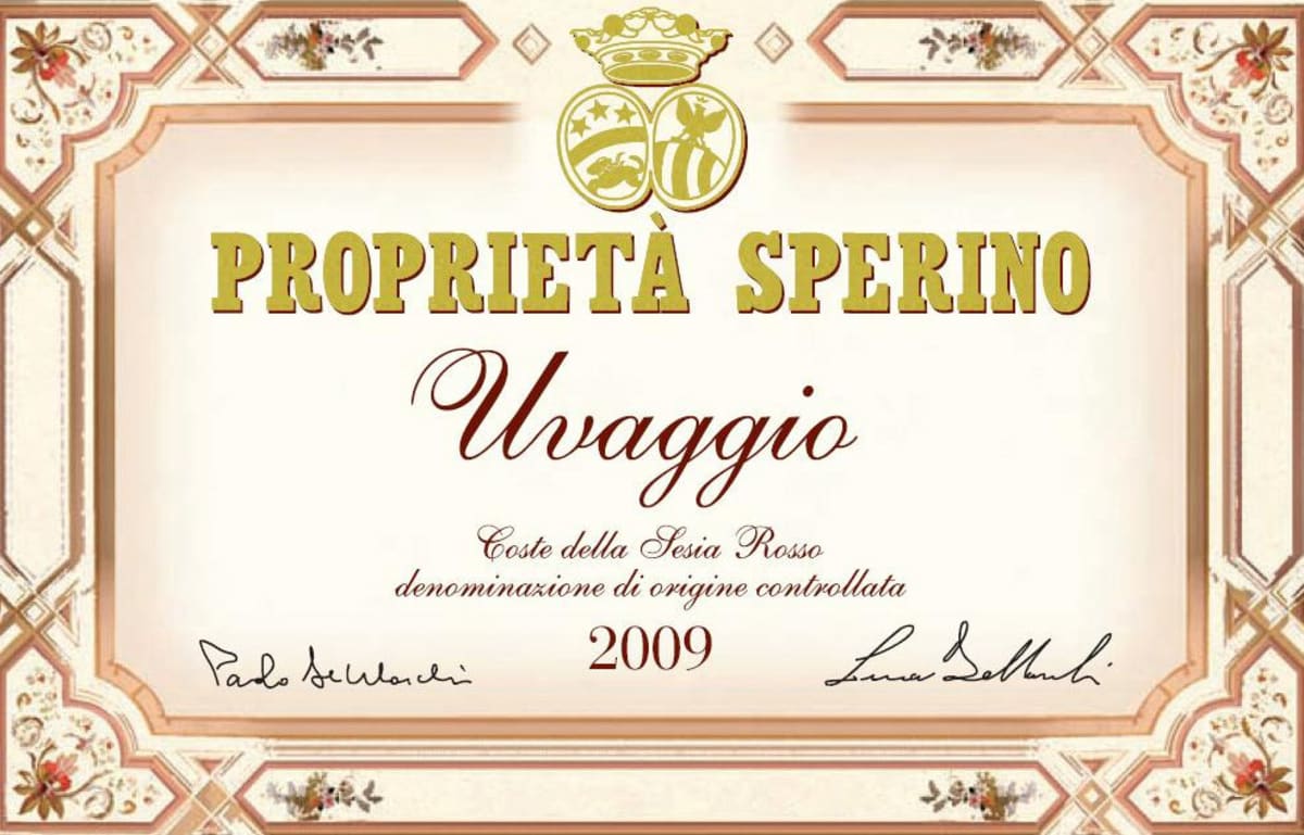 Proprieta Sperino Costa della Sesia Uvaggio 2009 Front Label