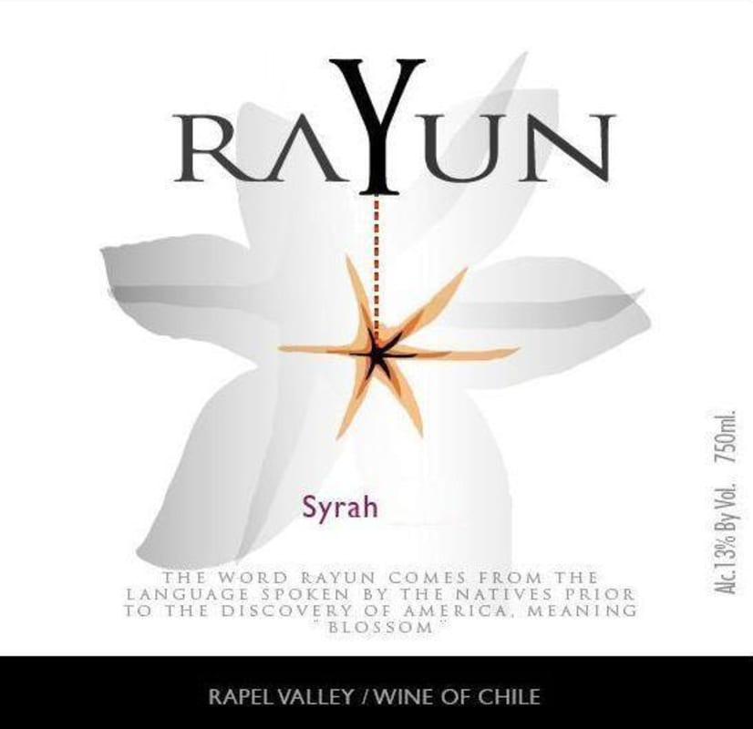 Sutil Family Wines Rayun Syrah 2014 Front Label
