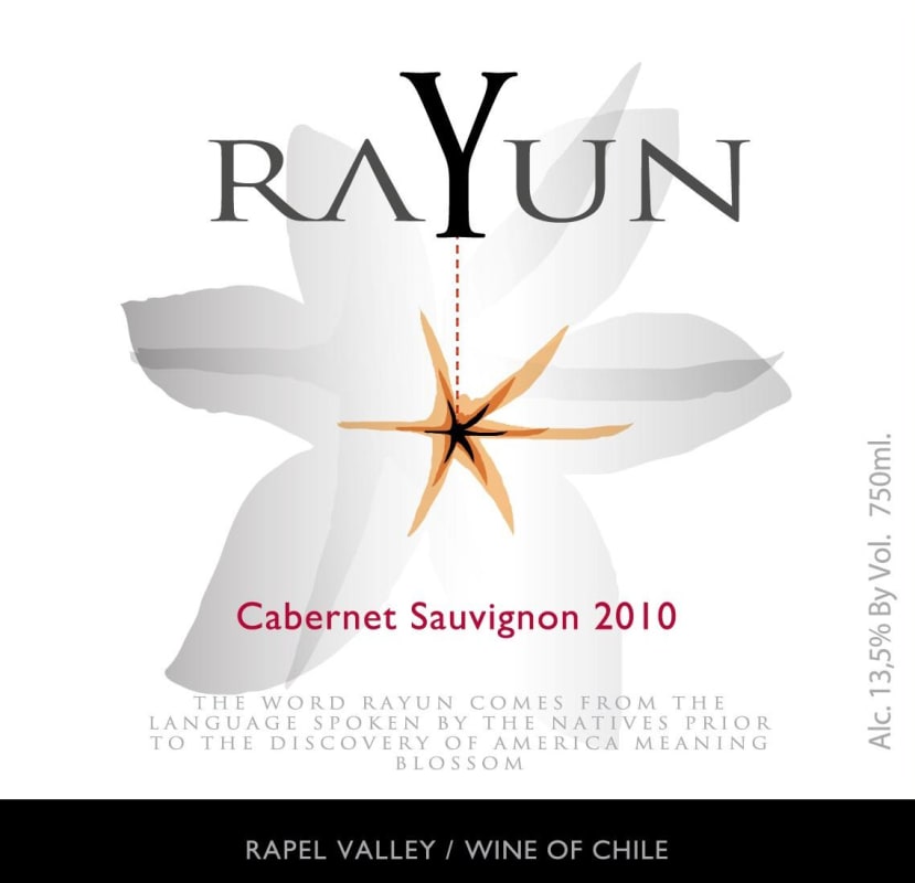 Sutil Family Wines Rayun Cabernet Sauvignon 2010 Front Label
