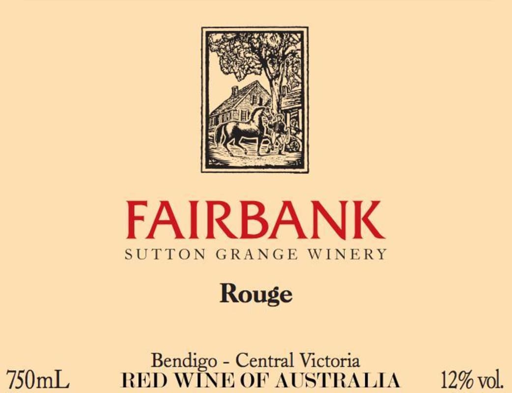 Sutton Grange Winery Fairbank Rouge 2013 Front Label