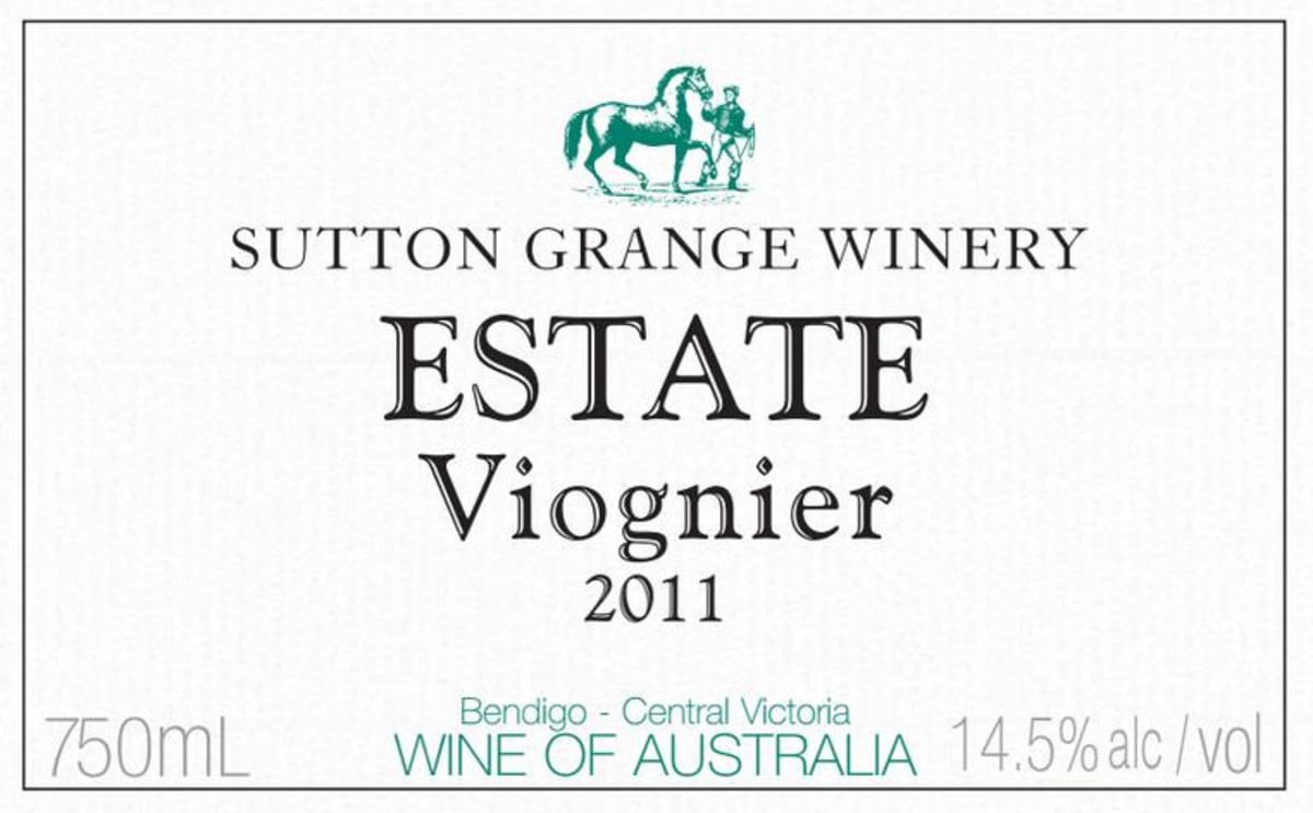 Sutton Grange Winery Estate Viognier 2011 Front Label