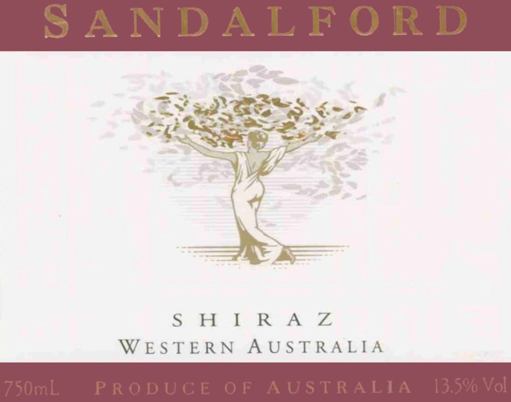 Sandalford Shiraz 2009 Front Label