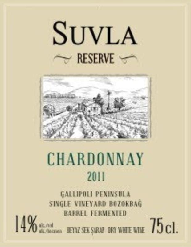 Suvla Winery Reserve Chardonnay 2011 Front Label