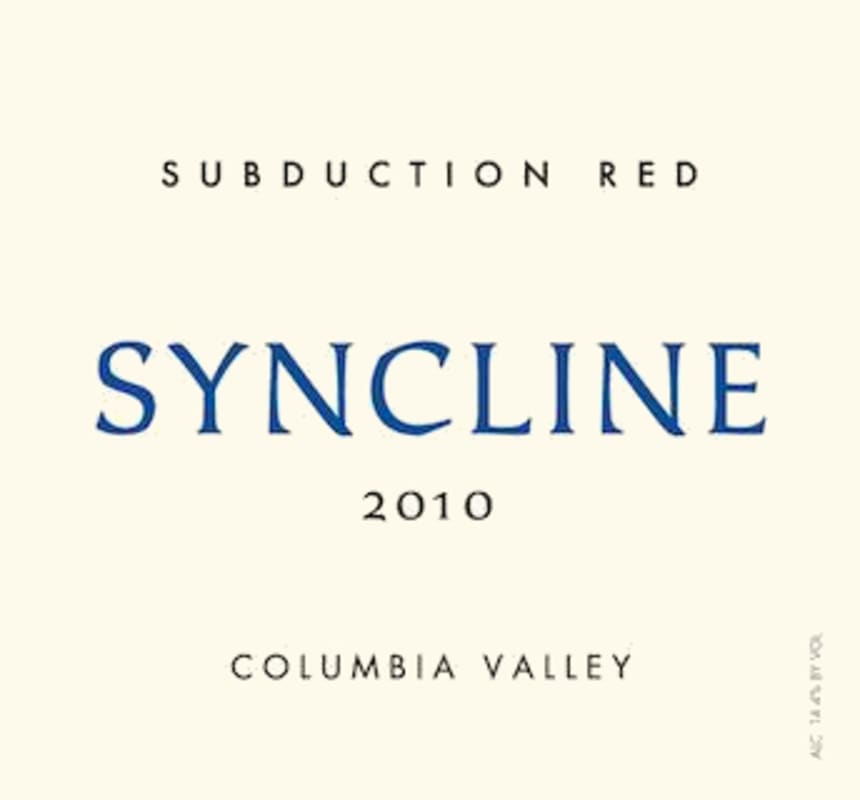 Syncline Subduction Red 2010 Front Label