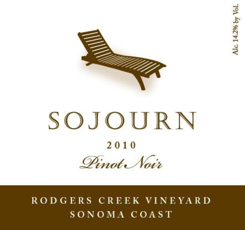 Sojourn Rodgers Creek Pinot Noir 2010 Front Label