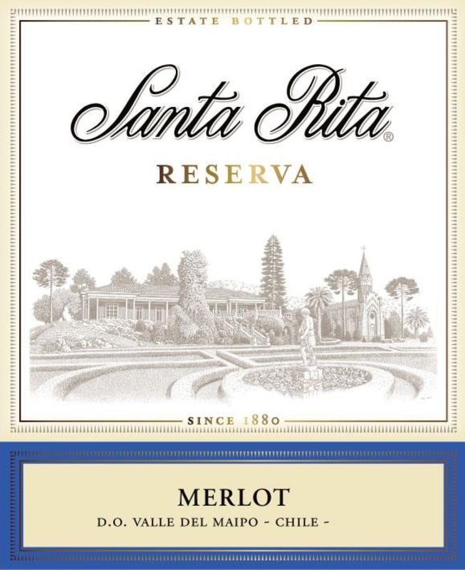 Santa Rita Reserva Merlot 2012 Front Label