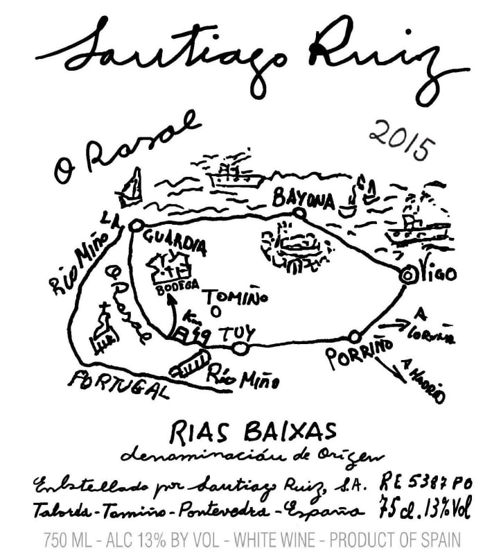 Santiago Ruiz Albarino 2015 Front Label